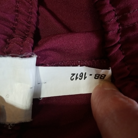 SPREAD GOOD CHEER Burgandy CNA Drawstring Scrub Pants - Picture 4 of 15